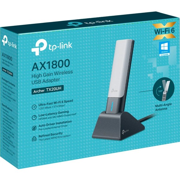 TP-Link AX1800 High Gain Wireless USB Adapter უკაბელო ქსელის ადაპტერი ...